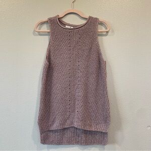 Maurices Purple Open Knit Tank Top Sweater Layering Women’s Medium Soft Acrylic